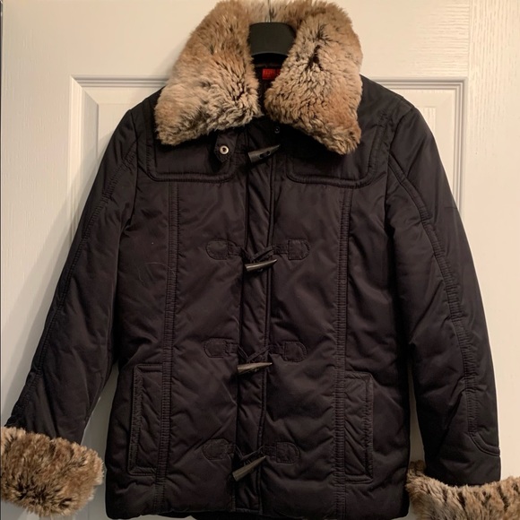 ‘Espirit’ Winter Jacket - Black with Faux Fur Trim - Picture 2 of 9